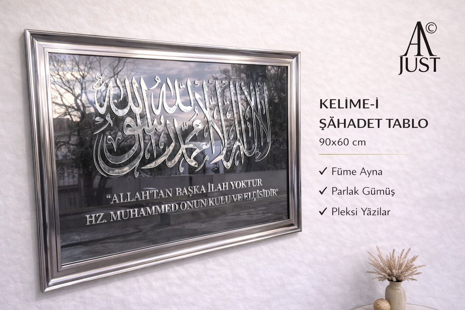 KELİME-İ ŞEHADET GÜMÜŞ TABLO